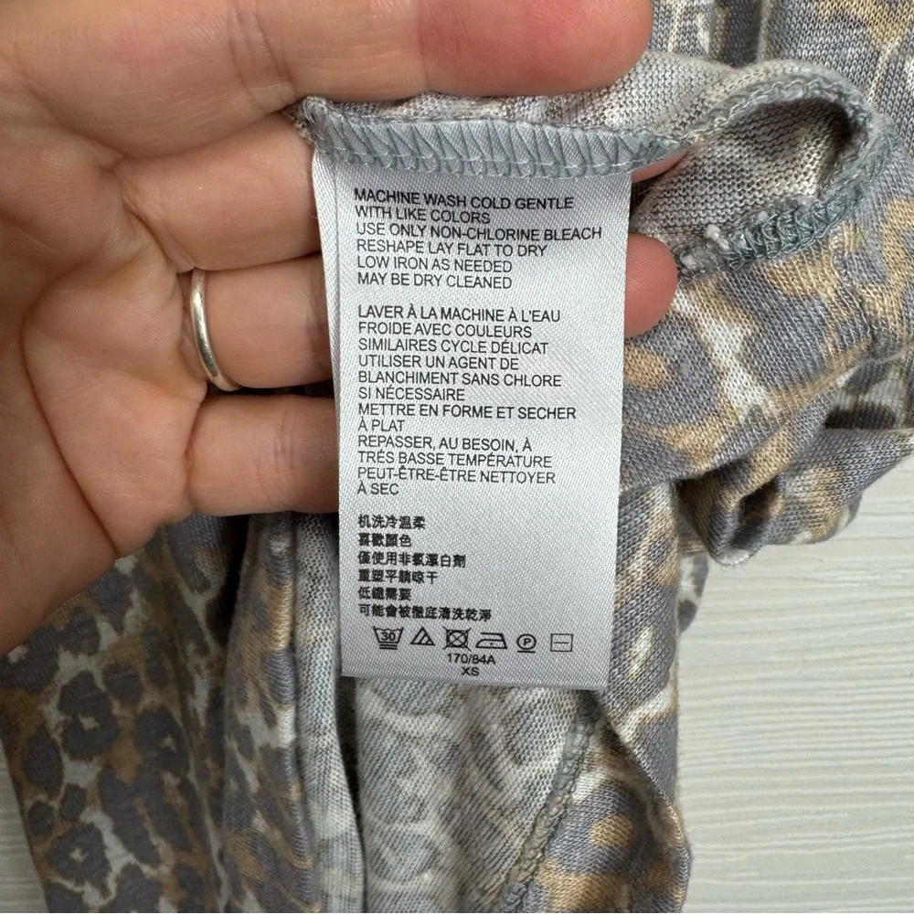 Anthropologie Maeve Leopard Linen Puff-Sleeved Top‎